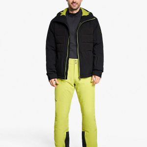 Mens ski-outfit Ziener TARLO Z Man Black Electric Grass Ski Jacket Herren Skijacke