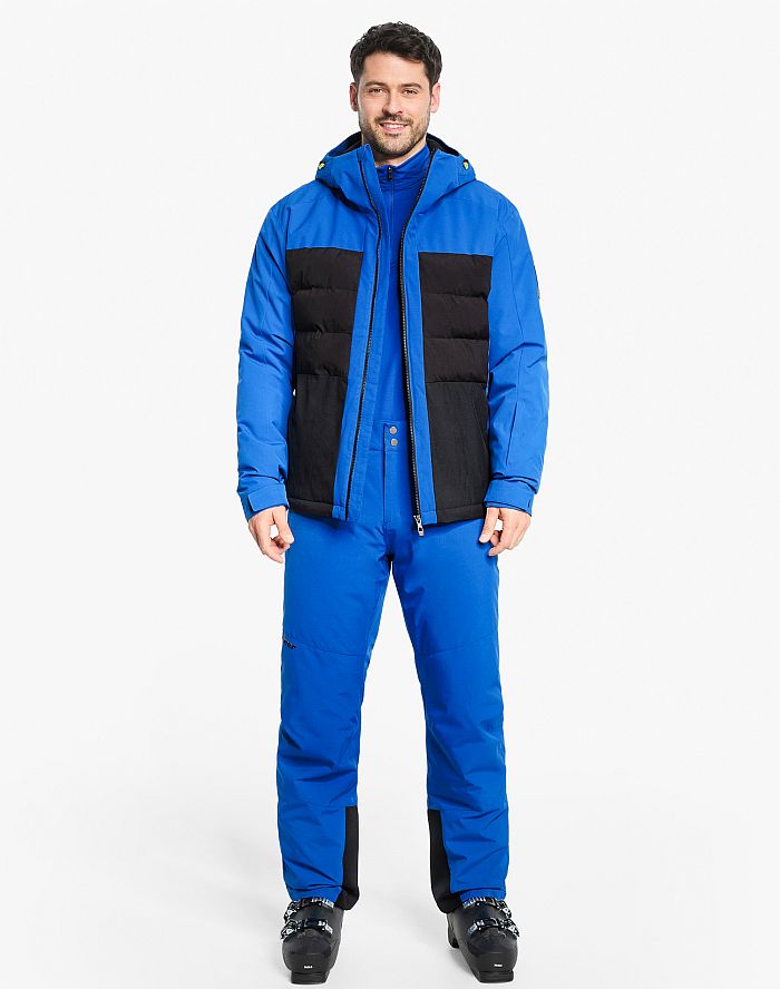 Mens ski-outfit Ziener TARLO Z Man Clobalt Blue Ski Jacket Herren Skijacke