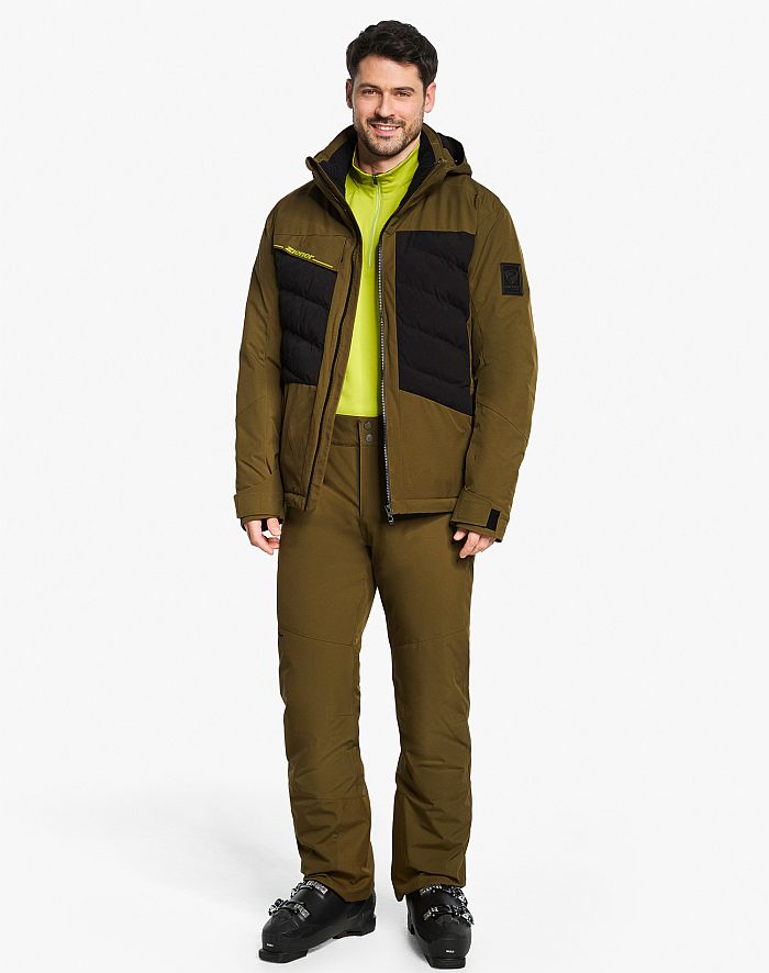 Mens ski-outfit Ziener TIDAL Z Men Seaweed Grun Ski Jacket Herren Skijacke