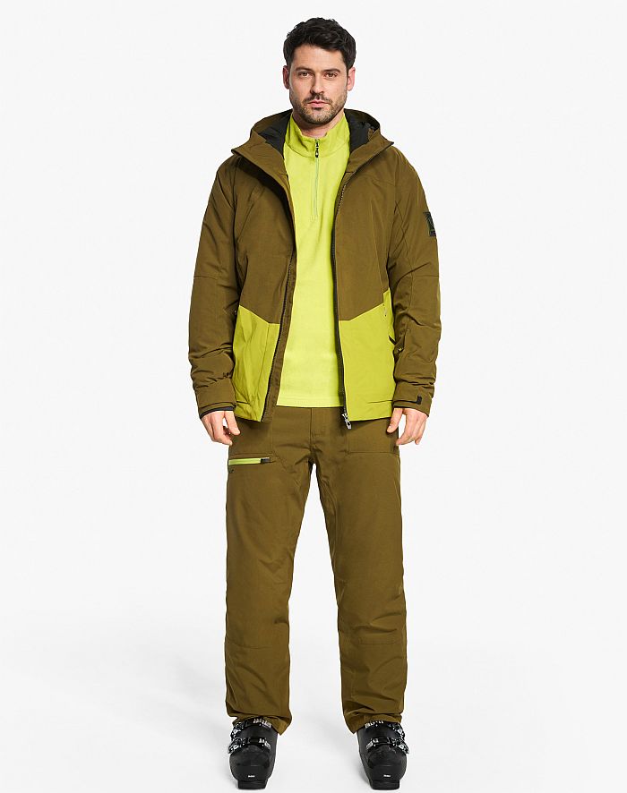 Mens ski-outfit Ziener TOBIN Z Man Seaweed Green Grun Ski Jacket Herren Skijacke