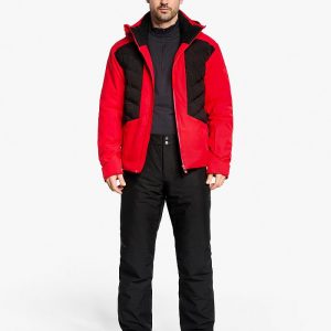 Mens ski-outfit Ziener TURON Z Man Rot Red Ski Jacket Herren Skijacke