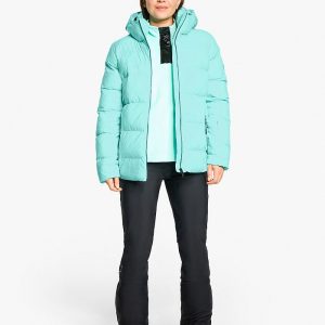 Ladies ski-outfit Ziener TRAVA Z Lady Radiant Lagoon Shine Grun Ski Jacket Damen Skijacke