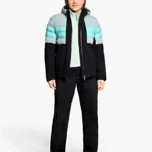 Ladies ski-outfit Ziener TINDIA Z Lady Dried Eucalyptus Grun Ski Jacket Ski Jacket Damen Skijacke