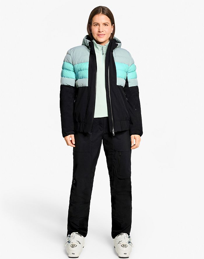 Ladies ski-outfit Ziener TINDIA Z Lady Dried Eucalyptus Grun Ski Jacket Ski Jacket Damen Skijacke