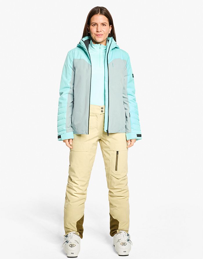 Ladies ski-outfit Ziener TOBINA Z Lady Dried Eucolyptus Grun Ski Jacket Ski Jacket Damen Skijacke
