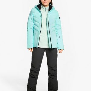 Ladies ski-outfit Ziener TOKKI Z Lady Radiant Lagoon Grun Ski Jacket Damen Skijacke