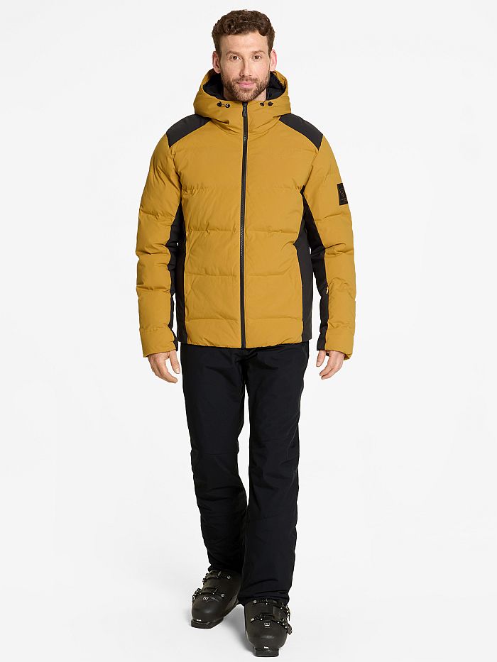 Mens ski-outfit Ziener TYRES Z Man Indian Curry Tan Ski Jacket Herren Skijacke