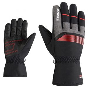 Ziener GEVIN Z Black Red Skihandschuhe Warm