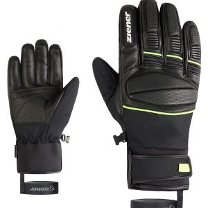 Schwarz Grun Ziener Gomin AS Black Lime Ziener AquaShield Skihandschuhe Schwarz