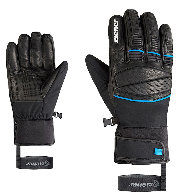 Ziener Gomin AS Persian Blue Ziener AquaShield Skihandschuhe Schwarz Blau